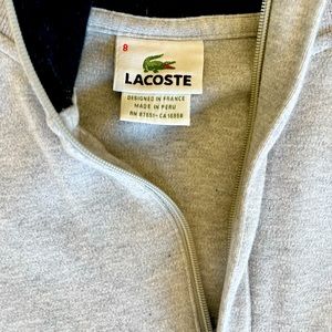 Lacoste size 8 (xxl) quarter zip sweatshirt.